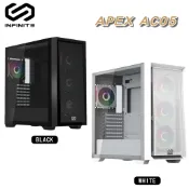 【INFINITE 無限】APEX AC05  E-ATX 電腦機殼 黑色 白色 附4風扇/顯卡長39/U高16.5