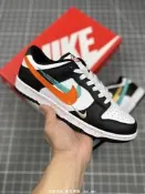 耐吉 Nike Dunk Low Multi-Color Swoosh  黑白休閑運動滑板 男 女 公司貨
