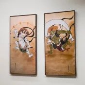 【風神雷神圖 /  掛軸】 日本琳派