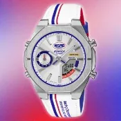 【CASIO 卡西歐】EDIFICE 限量 Nissan聯名 NISMO 傳承版 精確校時指針腕錶 43mm(ECB-S10NIS-7A)