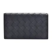BOTTEGA VENETA 經典編織牛皮磁吸萬用夾/長夾(黑色)