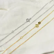 嗨，寶貝銀飾珠寶* 925純銀☆情人節禮物 時尚精品 十字鍊O形裸鍊 銀鍊加長款 鎖骨鍊 三色鍍白金黃金玫瑰金純銀項鍊
