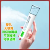 雙噴納米補水儀 雙孔皮膚測試奈米噴霧儀 冷噴手持酒精消毒噴霧器30ml 霧化保溼儀超音波振盪奈米噴霧臉部加溼器保溼蒸臉儀