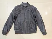英國 Dunhill Bomber Jacket 喀什米爾羊毛 桑蠶絲 小羊皮 真皮 皮衣 皮外套 騎士外套