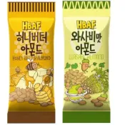 (店+)*貪吃熊* 韓國 HBAF 芥末 杏仁果 蜂蜜奶油 隨身 攜帶 小包裝 韓國杏仁豆 TOMS 杏仁