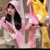 煉獄先生 羊毛圍巾 蜜桃粉 全智賢同款 名牌風質感 韓劇女主角 約會斬男色系 高級質感 小資女最愛 送禮推薦