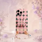 Pinkoi 代購 - 巴洛克風格風箏木化石串珠 iPhone 手機殼｜附液體支架