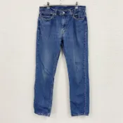【DOKODEMO】Levi's 511 牛仔褲，拉鍊門襟，靛藍色，W34 碼，古著。