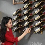 酒架酒吧歐式壁掛鐵藝酒架酒瓶架創意簡約葡萄酒架紅酒架紅酒瓶架家用-【可開發票 玫瑰女孩】