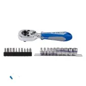 【KING TONY 金統立】專業級工具1/4x21件BIT+套筒組(KT2501MR)