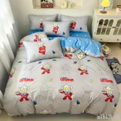台灣出貨 【四件套】卡通風奧特曼印花四件組 泰羅 艾斯兒童學生四件套單人 被套床包枕套 標準/加大/特大雙人