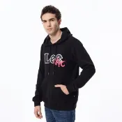 【Lee】男裝 帽T / NYC LOGO 沉穩黑(LL200020K11)