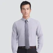 【Emilio Valentino 范倫提諾】經典牛津長袖襯衫(灰)