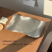 「免費收據」🔎🔎復古長方盤ins風高顏值點心盤甜品托盤商用異形波浪盤燒烤盤淺盤