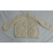UNIQLO BABY 搖粒絨外套 90cm 奶油白 刷毛拉鍊外套 保暖款
