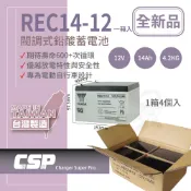【YUASA整箱】湯淺REC14-12  (4顆/箱) 鉛酸電池12V14Ah 電動車電池 釣魚電池
