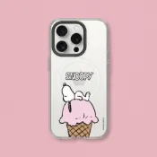 犀牛盾 適用iPhone Clear(MagSafe兼容)透明防摔磁吸手機殼∣Snoopy史努比/冰淇淋甜筒