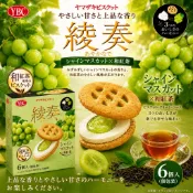【YBC山崎】綾奏夾心餅 麝香葡萄風味 (整盒81.6g/小包裝拆售) 高級法式薄餅 葡萄夾心 下午茶點心｜丸小豆