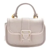 【Louis Vuitton 路易威登】M22720經典Epi 水波紋皮革暗釦手提/斜背包(石英白)
