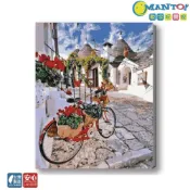 (店+)【Manto】台灣製DIY數字油畫-義大利．蘑菇村|超取專用大小