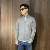 美國百分百【全新真品】HUGO BOSS 立領外套 棉質 無刷毛 男款 logo 夾克 DI71