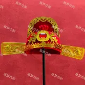 🔥臺灣熱賣🔥成人博餅狀元帽京劇戲曲縣官帽財神帽高考狀元帽駙馬帽舞臺演出帽