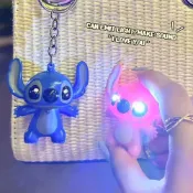 HW 說我愛你聲音鑰匙扣帶 LED 燈卡通鑰匙扣背包汽車裝飾挂件娃娃鑰匙圈禮物 C3P6