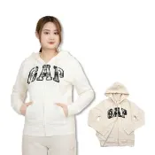 【GAP】棉外套  米白  現貨  連帽外套 刷毛 長袖 刺繡 拉鍊 男女皆可 平輸品(棉外套8857BU5)