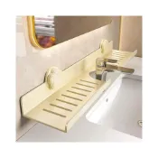 (店+)水龍頭置物架壁掛式免打孔廚房浴室置物架化妝品洗手檯收納瀝水架 ✨優琪卡卡屋