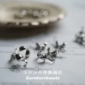 銅配件 korokoro 純銅鍍14K金 包珠扣 定位珠 高壓鍋 高壓扣 愛心 星星 串珠手鏈項鏈材料