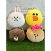 line friends 熊大 兔兔 莎莉 造型包 零錢包 小包 包