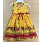 女童繞頸印花貼亮片露背洋裝👗 公司結束 樣品出清