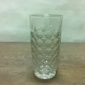 特價 WH9793【四十八號老倉庫】全新 早期 台灣 84內凹圓點 玻璃杯 果汁 甘蔗汁 楊桃汁 240cc 1杯價