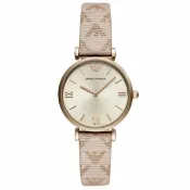 大高雄鐘錶城 EMPORIO ARMANI 亞曼尼 AR11126 時尚流行簡約腕錶/粉面32mm｜樂天領券現折★全館特惠中★指定刷卡回饋10%