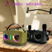 風鈴草百貨 SD306藍牙喇叭音箱帶話筒A922家庭戶外便攜式KTVK歌音響套裝