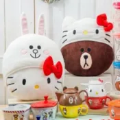7-11 HELLO KITTY X LINE 全套( 耐熱玻璃瓶 陶瓷大烤皿 絨毛玩偶抱枕 下午茶壺組 烤盤 禮物 罐