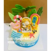 寇比 海灘 沙灘 造型蛋糕 生日蛋糕 貓咪 卡通蛋糕