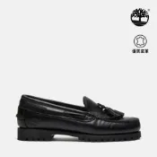 Timberland官方旗艦 女款黑色Timberland R Authentic流蘇樂福鞋|A2Q21W02