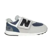 NEWBALANCE 男小童休閒運動鞋-WIDE-574系列 魔鬼氈 寬楦 NB I5744OW 淺灰丈青黑