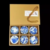 全球選品1館 生活百貨 陶瓷茶杯套裝大號青花斗笠杯辦公家用隨手禮品單杯整套lo