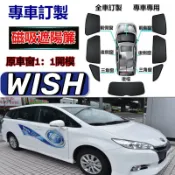 TOYOTA WISH遮陽簾 豐田 WISH車窗紗網 磁吸遮陽簾 WISH車窗簾 汽車紗窗 防蚊蟲 專用汽車遮陽簾
