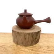 台灣【朱泥】手拉坯薄胎KyuuSu橫手急須壺1