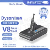 適用Dyson V6/V7/V8/V10/V11/V12/V15 吸塵器鋰電池 BSMI:R55802 高品質 戴森電池