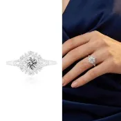 【AURORA 歐羅拉】GIA 50分 D color 極致滿鑽 鑽戒 鉑金台 奇緣(Dcolor / vs2)