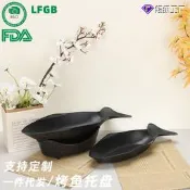 【良品優選】魚形烤魚盤　麥飯石不粘烤盤　家用商用燒烤盤　耐高溫烤魚托盤