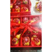 ❄️聊聊❄️高檔紅色烘焙透明九宮格手提蛋糕盒 麵包/甜點/壽桃禮盒 紙杯包裝盒 手提透明包裝盒 包裝盒 烘焙用品 禮品盒