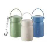 【康寧密扣Snapware】鋅陶瓷超真空手提燜燒罐800ml(附湯匙)