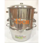 (店+)福連泰 45cm 白鐵蒸籠組 (1底+2籠+1蓋) 304不鏽鋼 海鮮塔 台灣製 湯鍋 火鍋 電磁爐 福泰 含運