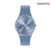 Swatch DENIM BLUE 超薄手錶/男錶/女錶/瑞士製造 SS08N100-S14 (34mm)【官方旗艦店】