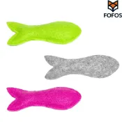 FOFOS 兩只福狸 貓咪百寶箱-毛氈魚 (3 colors) 寵物玩具 貓咪玩具 逗貓球 激發狩獵天性 增添生活樂趣